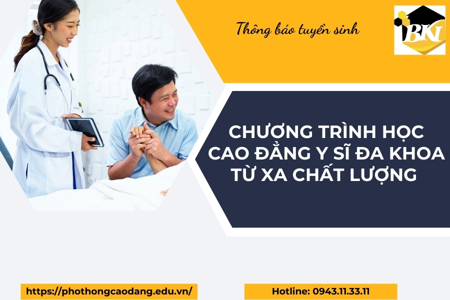 Chương trình học Cao đẳng Y sĩ đa khoa từ xa chất lượng 