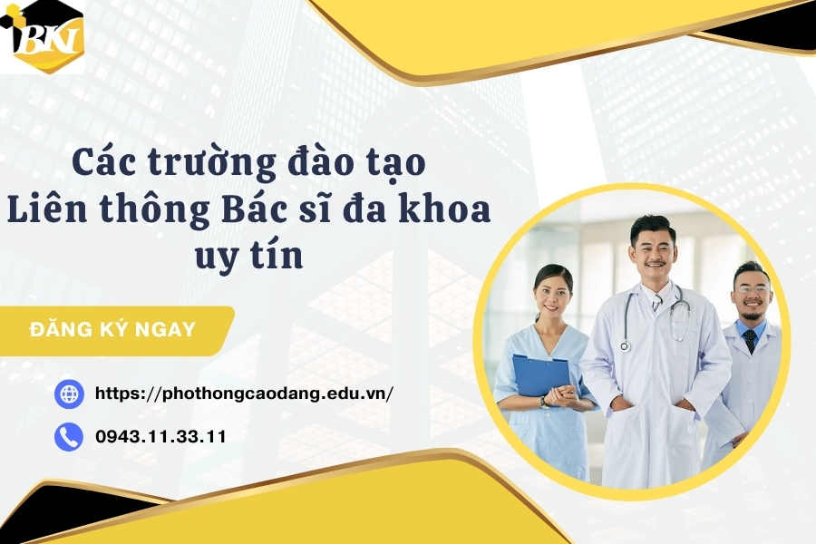 Các trường đào tạo Liên thông Bác sĩ đa khoa uy tín 12 Các trường đào tạo Liên thông Bác sĩ đa khoa uy tín
