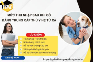 Mức thu nhập sau khi có bằng Trung cấp Thú y hệ từ xa 