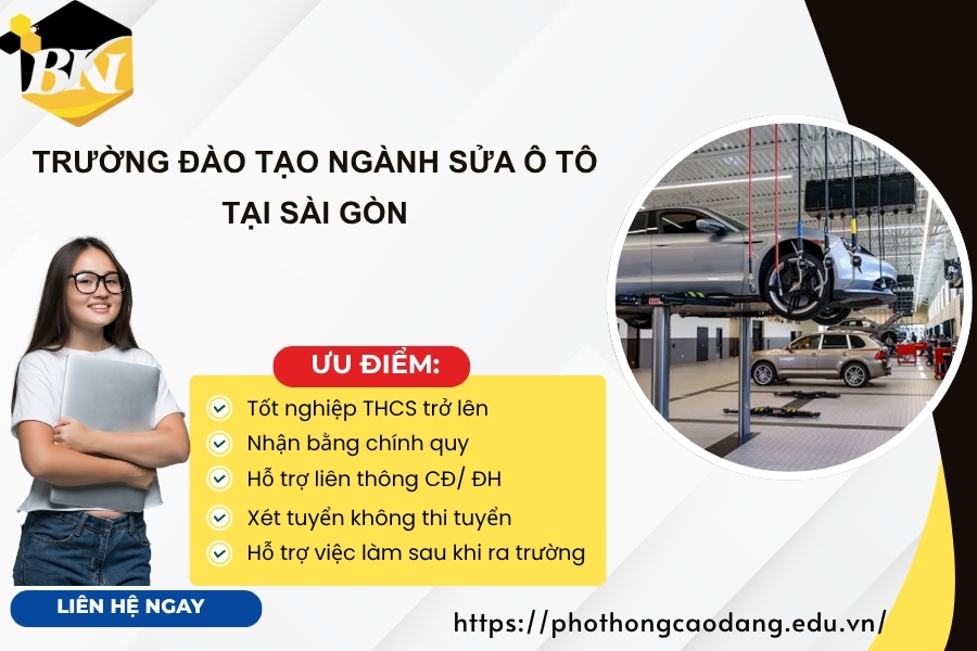 Trường đào tạo ngành sửa ô tô tại Sài Gòn